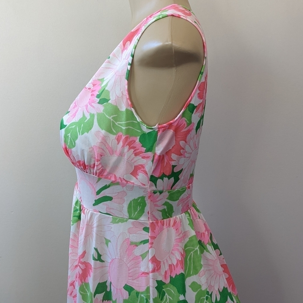 Vintage 70s Daisy Empire Waist Long Nightgown - Picture 10 of 15